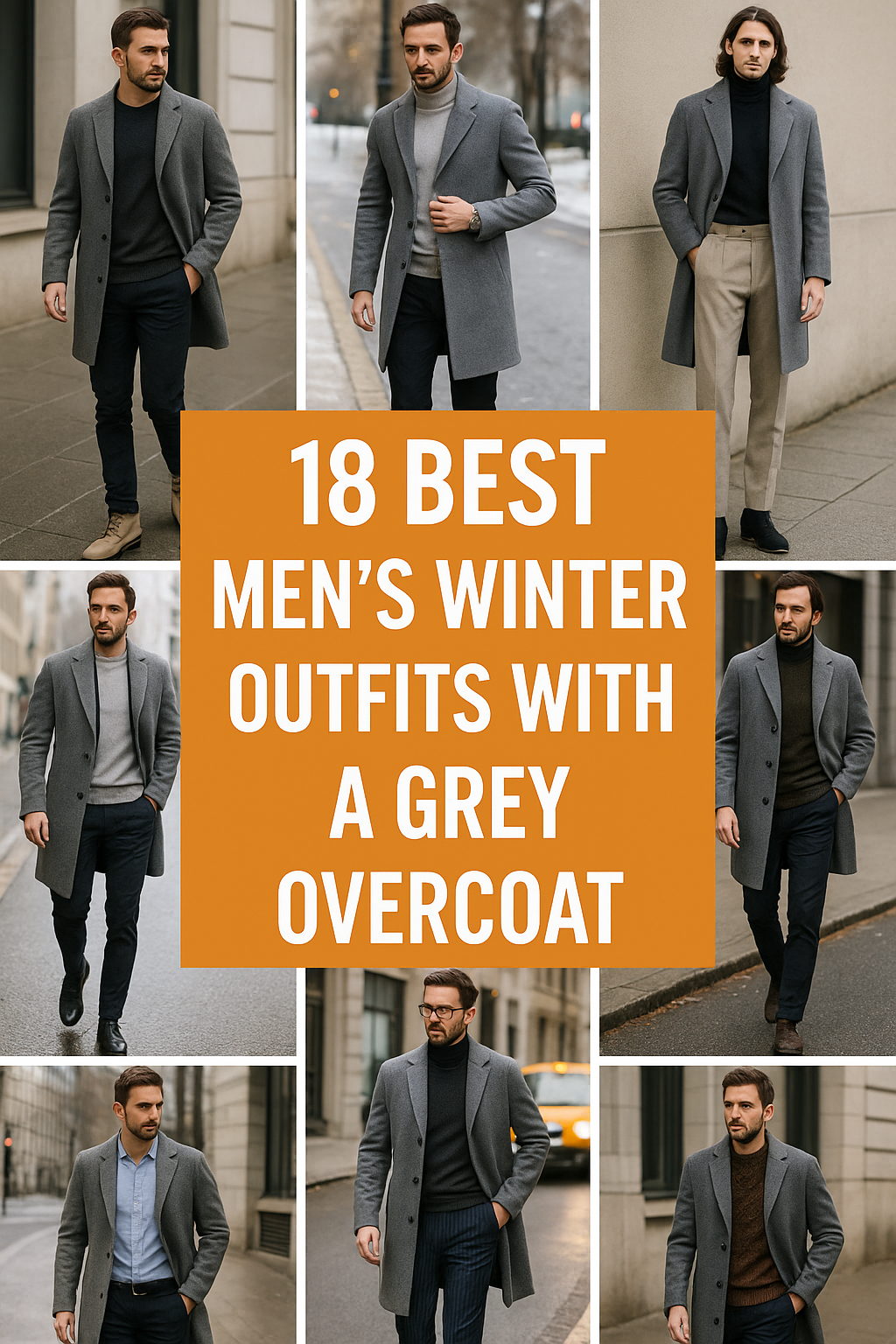 18 Best Men’s Winter Outfits With a Grey Overcoat