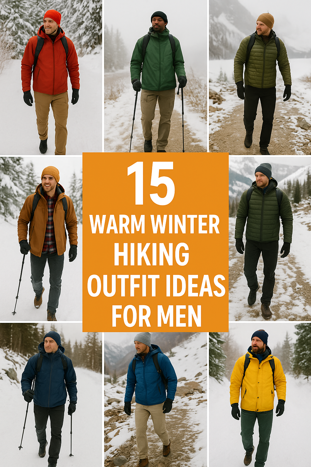 15 Warm Winter Hiking Outfit Ideas for Men