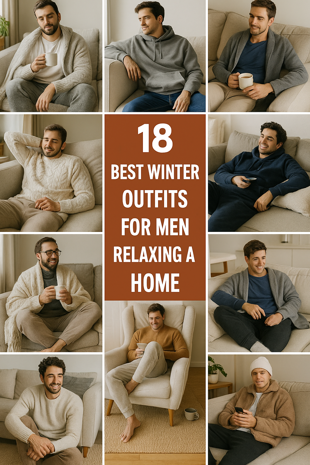 18 Best Winter Outfits for Men Relaxing at Home