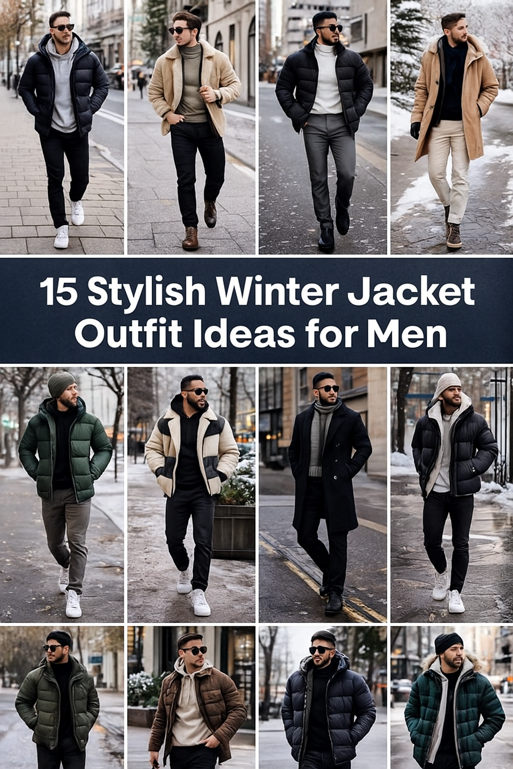 15 Stylish Winter Jacket Outfit Ideas for Men