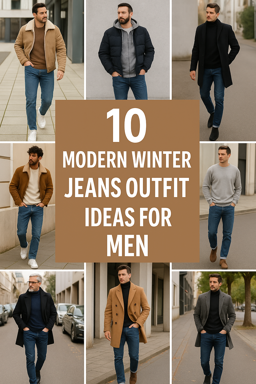 10 Modern Winter Jeans Outfit Ideas for Men