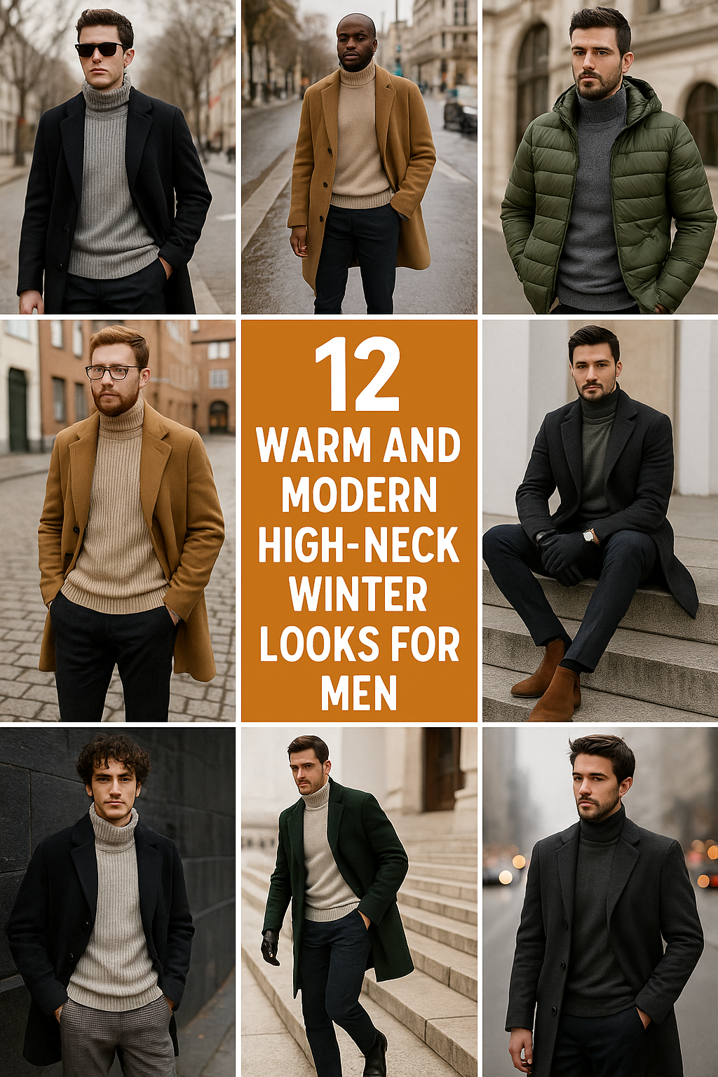 12 Warm and Modern High-Neck Winter Looks for Men