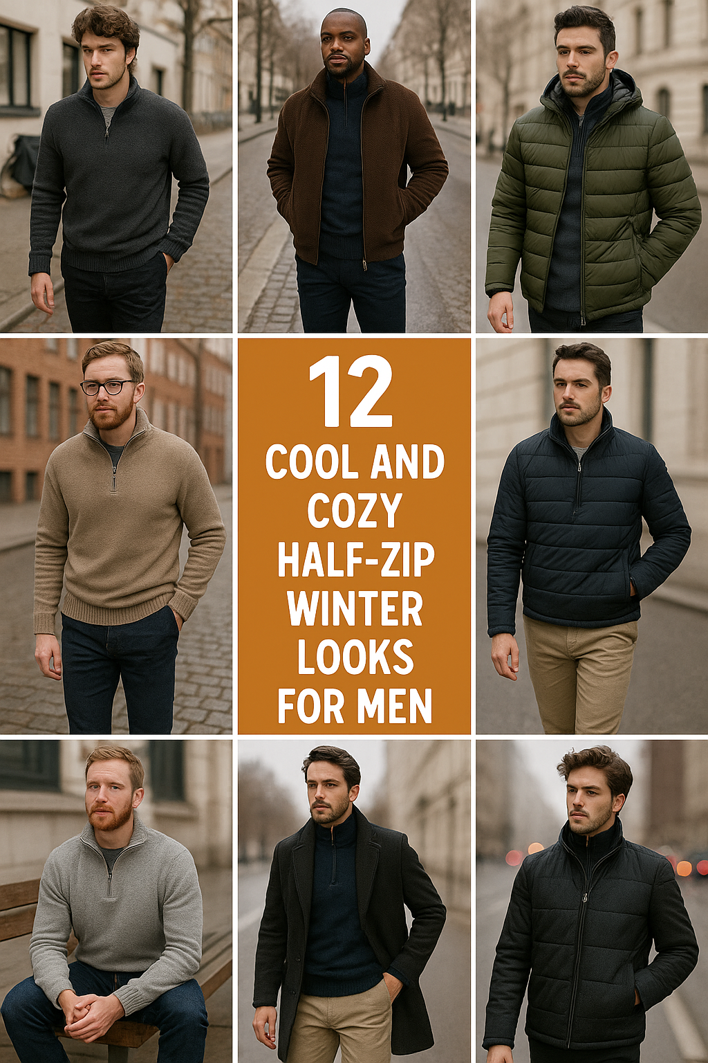 12 Cool and Cozy Half-Zip Winter Looks for Men